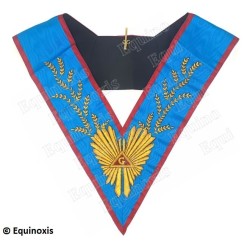 Masonic Officer's collar – AASR – Worshipful Master – Acacia 224 leaves – Hand embroidery