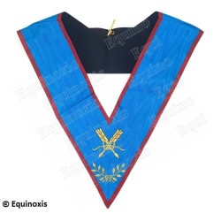Masonic collar – Secretary – Scottish Rite (AASR) – Machine embroidery