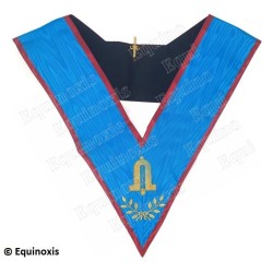 Masonic collar – Scottish Rite (AASR) – Junior Warden – Machine embroidery