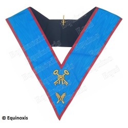 Masonic collar – Scottish Rite (AASR) – Treasurer – Hand embroidery