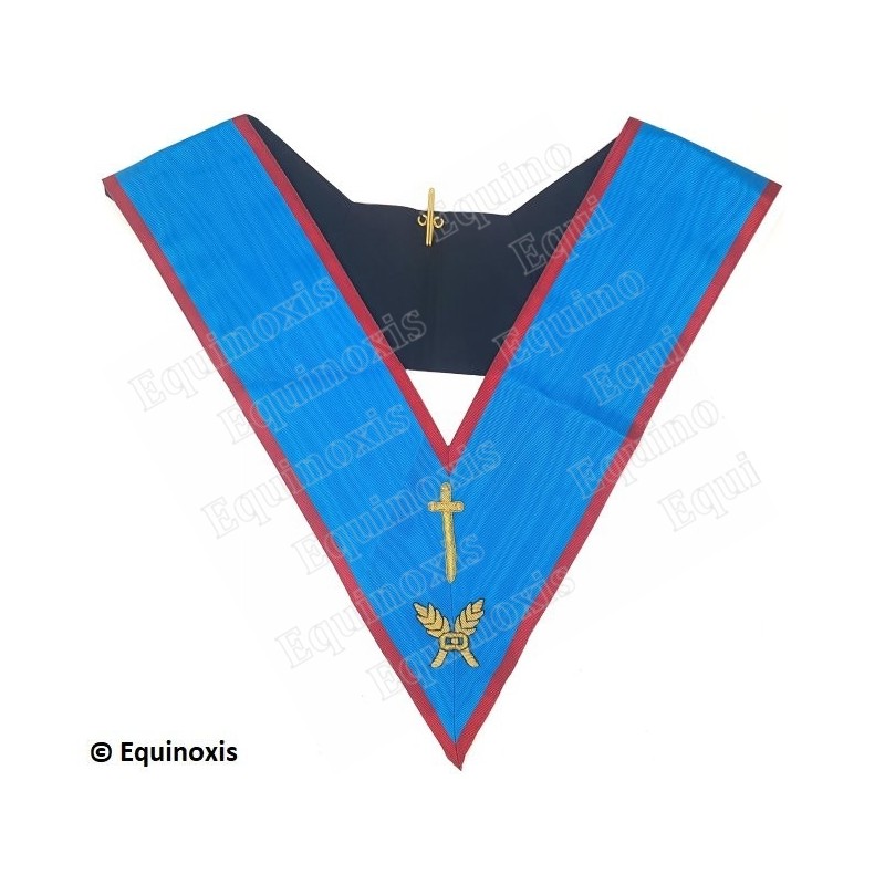 Masonic Officer's collar – AASR – Tyler – Hand embroidery