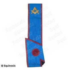 Masonic sash – Scottish Rite (AASR) – Master Mason – Square-and-compass + G