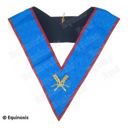 Masonic collar – Secretary – Scottish Rite (AASR) – GLNF – Machine embroidery