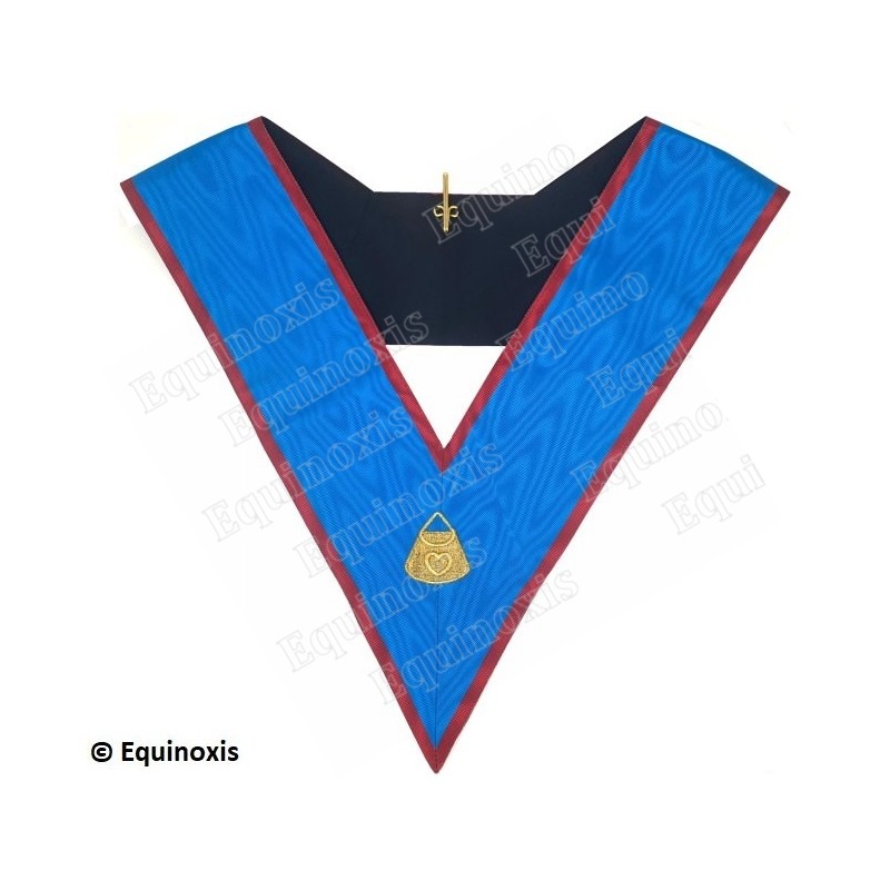 Masonic Officer's collar – AASR – Almoner – GLNF – Machine embroidery