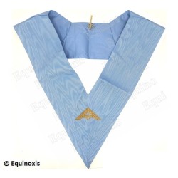 Masonic collar –Rite Français Moderne Rétabli – Premier Surveillant – Dos bleu – Brodé machine
