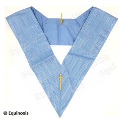Masonic collar –Rite Français Moderne Rétabli – Couvreur – Dos bleu – Brodé machine