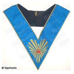 Masonic collar – Worshipful Master – Groussier French Rite – Grand Glory – Machine embroidery