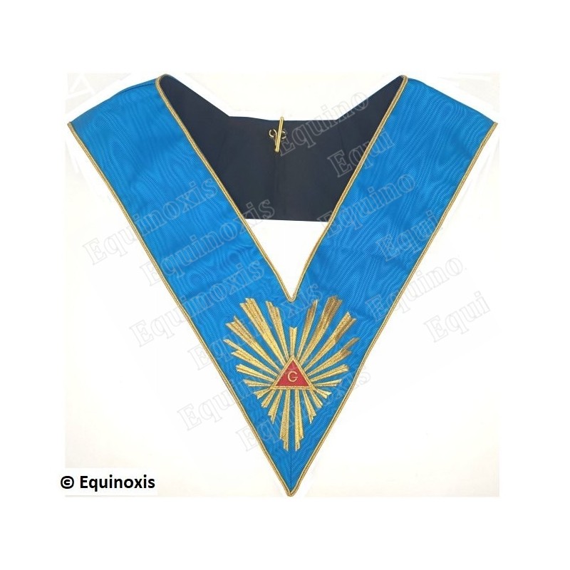 Masonic Officer's collar – Worshipful Master – Groussier French Rite – Grand Glory – Machine embroidery