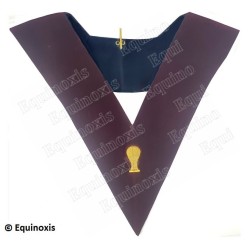 Masonic collar – Scottish Rite (AASR) – Officier du 14ème degré – Garde des Sceaux – Machine embroidery