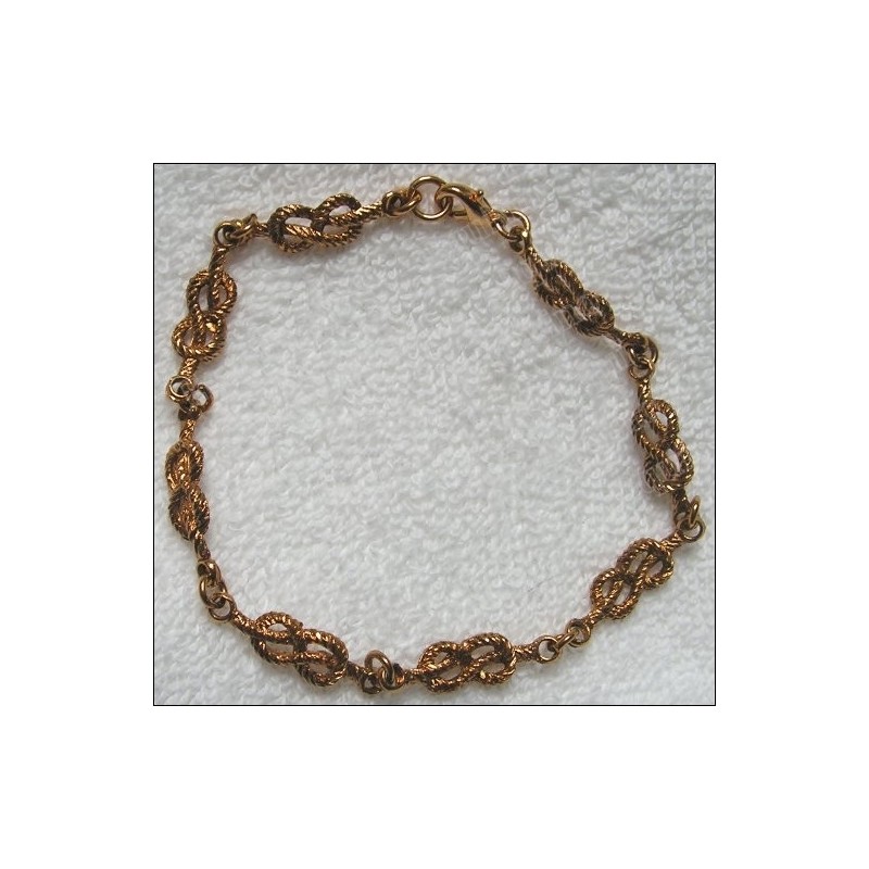 Masonic men's bracelet – Love knot – Gold finish