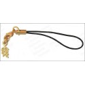 Masonic mobile phone charm – Sprig of acacia – Gold finish