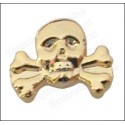 Masonic lapel pin – Skull-and-bones – Gold