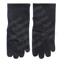 Black-cotton Masonic gloves – Size 6 ½