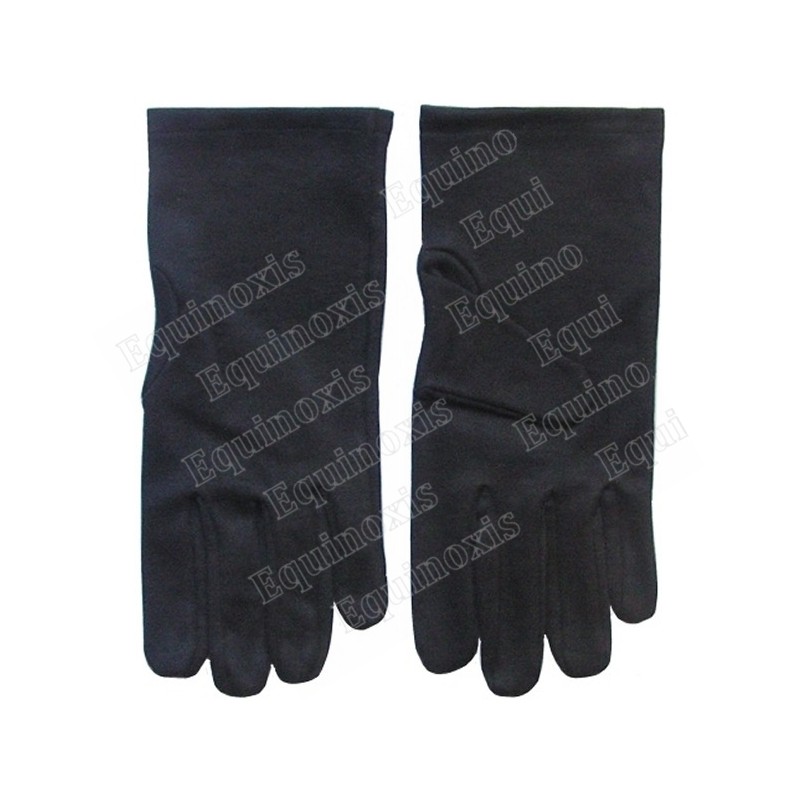 Gants maçonniques noirs pur coton – Size 6 ½