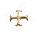 Templar lapel pin – Anchored cross – Gold finish