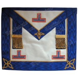 Leather Masonic apron – Craft Provincial Undress Regalia – Machine-embroidered