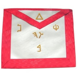 Leather Masonic apron – AASR – 6th degree