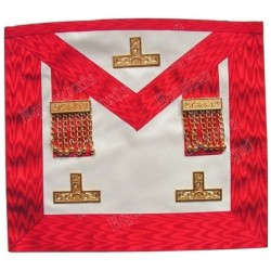 Vinyl Masonic apron – Scottish Rite (ASSR) – Worshipful Master – 3 taus + tassles