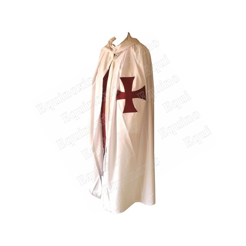 Templar mantle – Knights Templar (KT) – White mantle with Templar cross