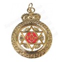 Masonic degree jewel – St Andrea's cross w/ red enamel