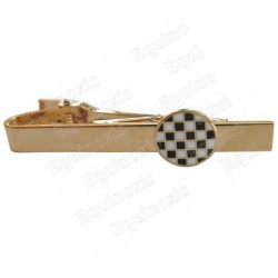 Masonic tie-bar – Chequered Floor – Round