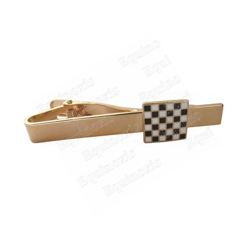 Masonic tie-bar – Chequered Floor – Square