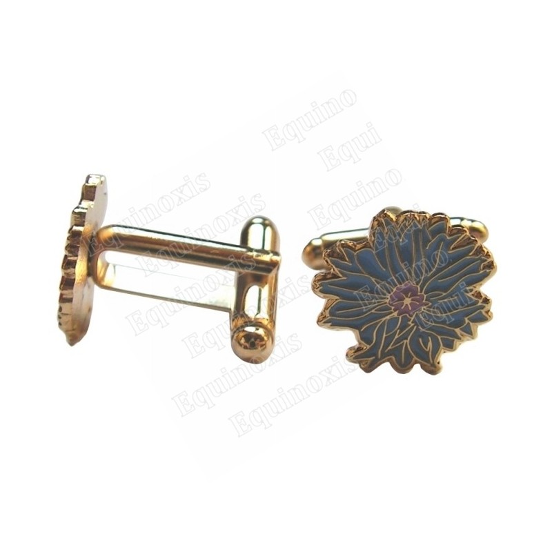 Masonic cuff-links – Cornflower