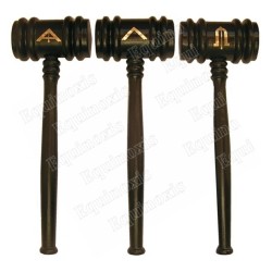 Set of 3 Masonic gavels  – WM / Senior Warden / Junior Warden – Black