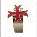 Templar cross – Inward-patted Templar cross w/ red enamel