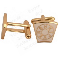Masonic cuff-links – Keystone with French letters – Mark Degree