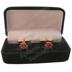 Masonic cuff-links with box – Holy Royal Arch – Triple Tau