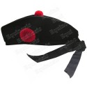 Masonic hat – Black glengarry with red rosette – Size 58