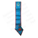 Masonic collar – REAA – Master Mason – Square and compass + G  – Machine embroidery