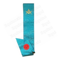 Masonic collar – Groussier French Rite – Master Mason – Square and compass + G  – Machine embroidery