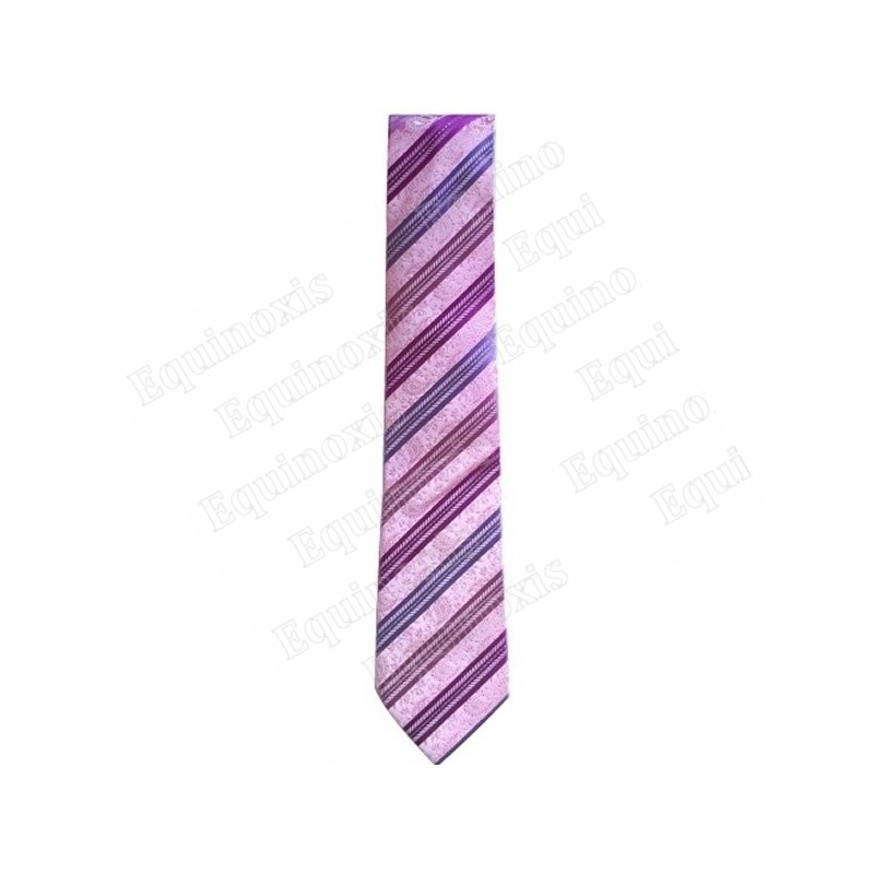 Microfiber necktie – Pink with paisley motifs
