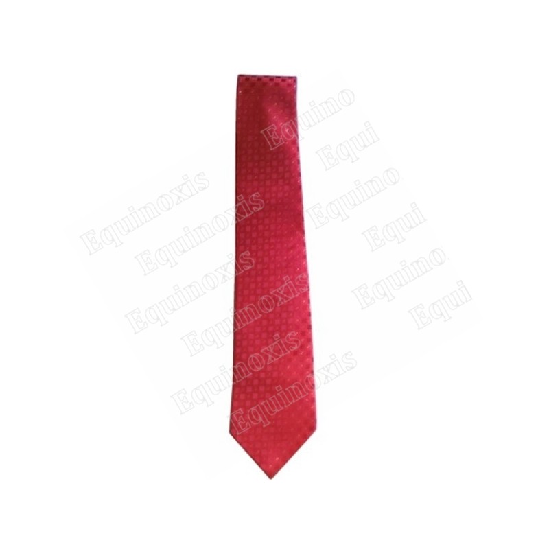Microfiber necktie – Red with motifs