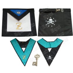 4th degree set – Secret Master – Fake-leather apron + collar + jewel