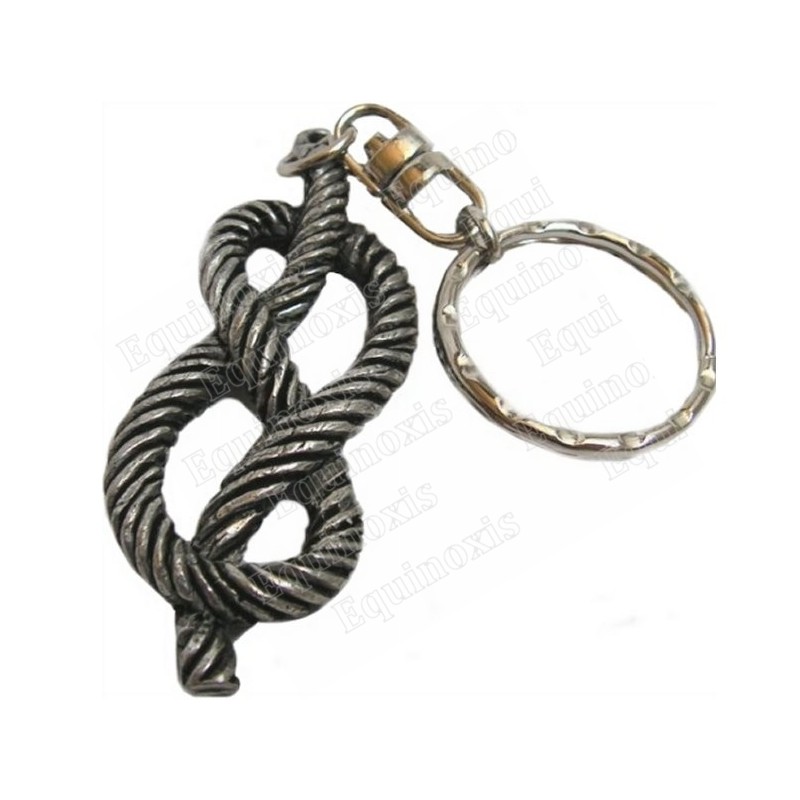 Masonic keyring – Love knot – Antique silver