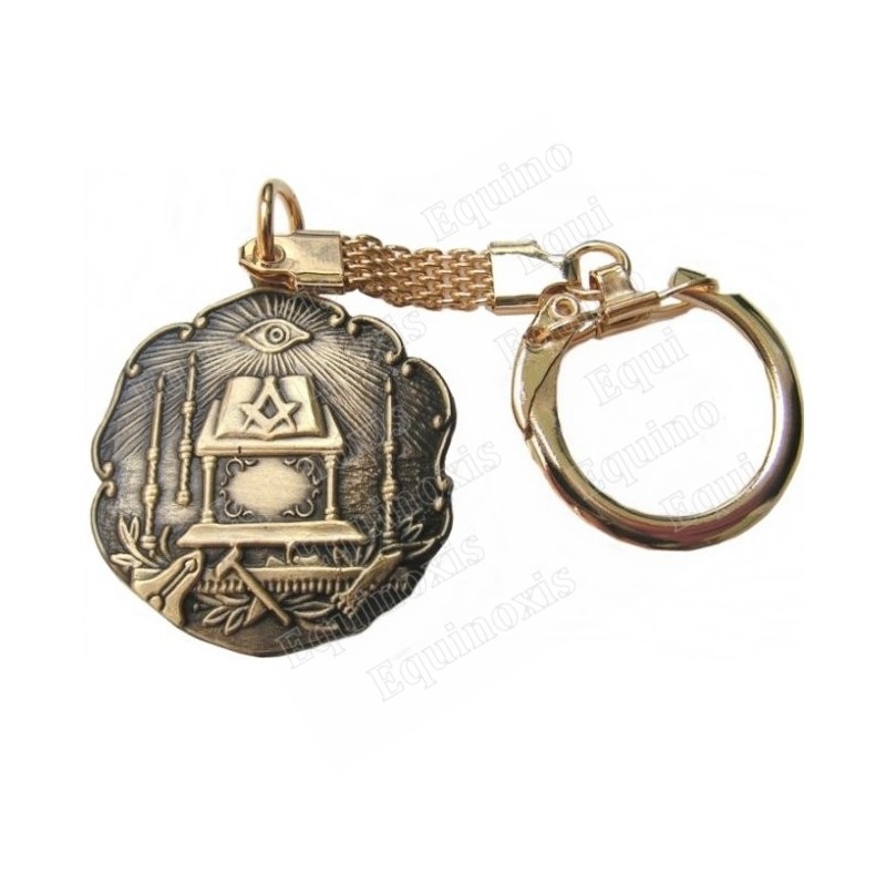 Masonic keyring – Temple – Antique bronze