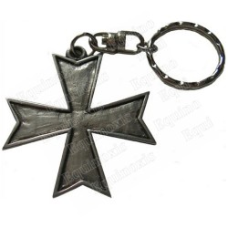 Templar keyring – Templar cross – Antique silver finish