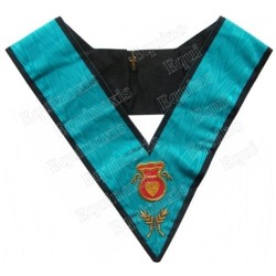 Masonic Officer's collar – 4th degree – Almoner – AASR – Mourning back – Hand embroidery