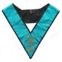 Masonic Officer's collar – 4th degree – Treasurer – AASR – Mourning back – Hand embroidery