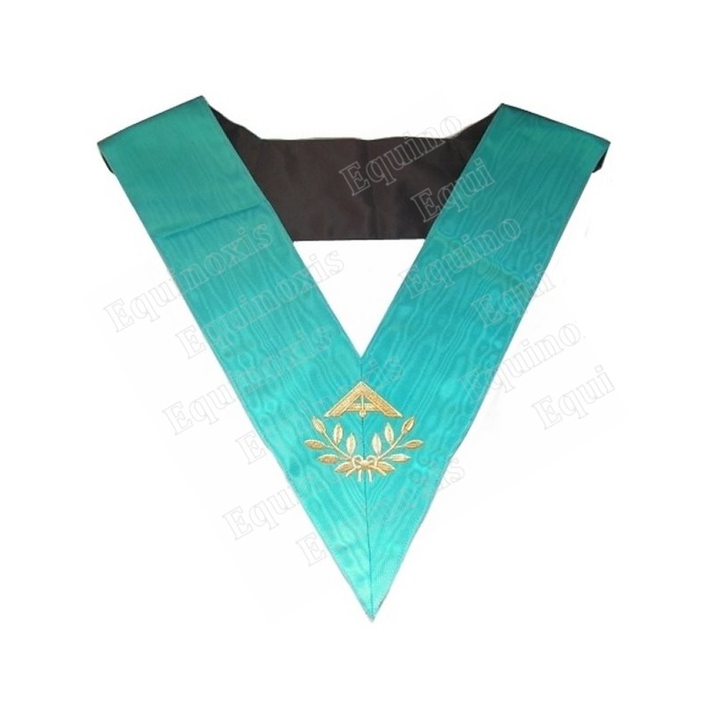 Masonic Officer's collar – Groussier French Rite – Senior Warden – Machine embroidery
