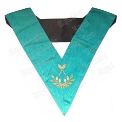 Masonic Officer's collar – Groussier French Rite – Secretary – Machine embroidery