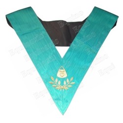 Masonic Officer's collar – Groussier French Rite – Almoner – Machine embroidery