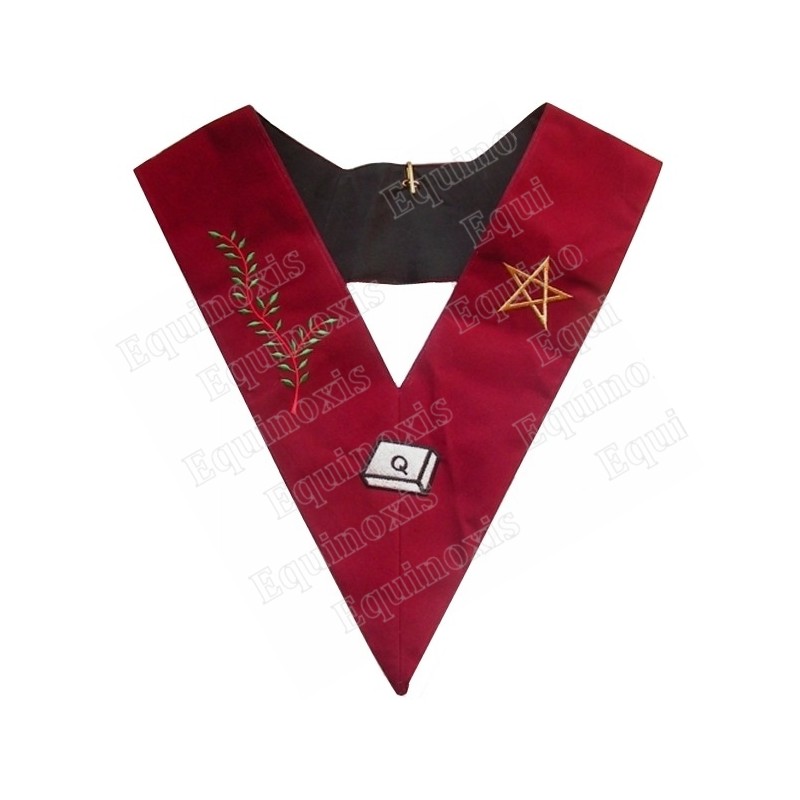 Masonic collar – AASR – 14th degree – Machine embroidery