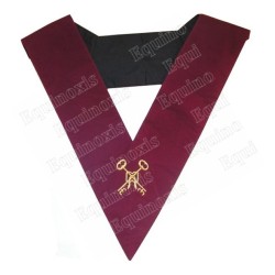 Masonic Officer's collar – AASR – 14th degree – Treasurer – Machine embroidery