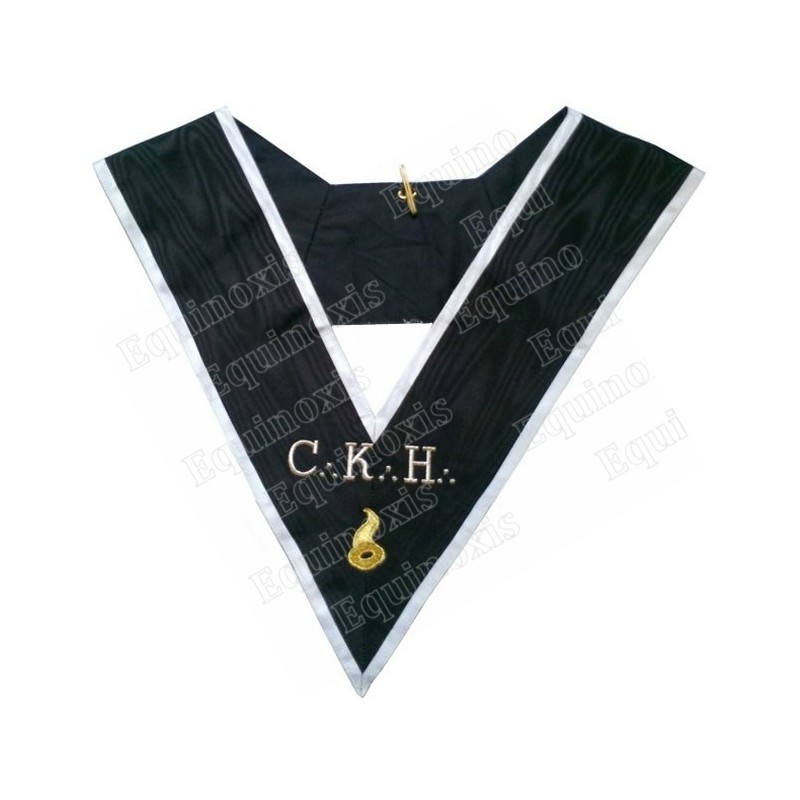 Masonic Officer's collar – ASSR – 30th degree – CKH – Grand Maître des Banquets – Machine-embroidered