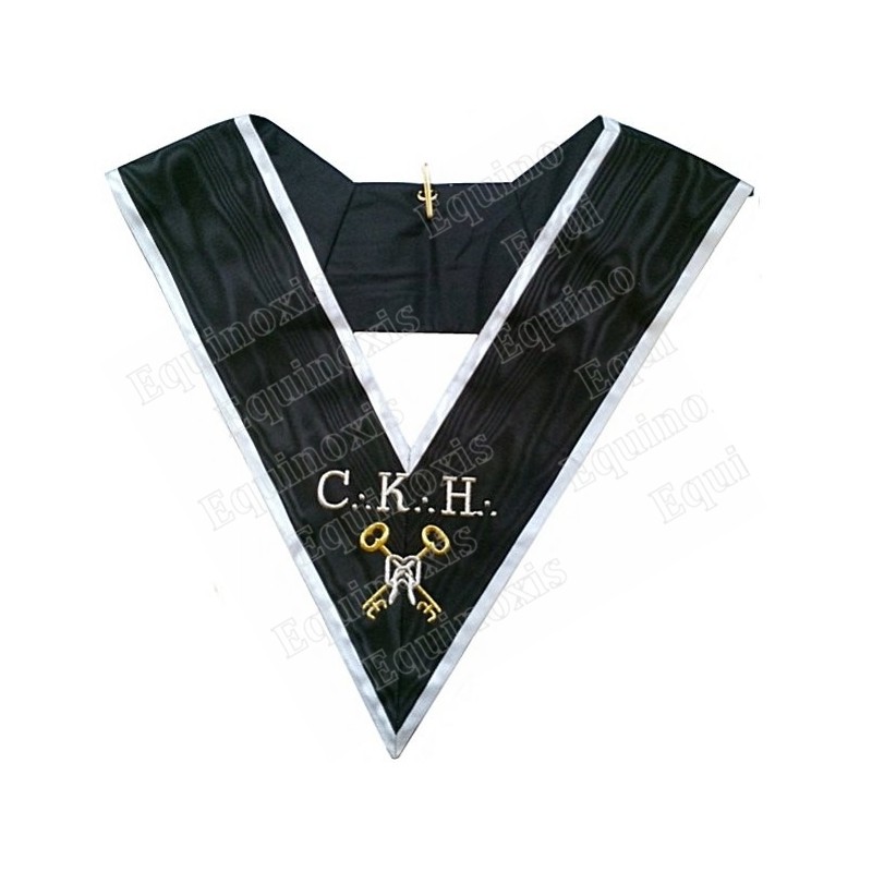 Masonic Officer's collar – ASSR – 30th degree – CKH – Grand Trésorier – Machine-embroidered