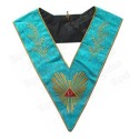 Masonic Officer's collar – Groussier French Rite – Worshipful Master – Acacia 108 leaves – Machine embroidery